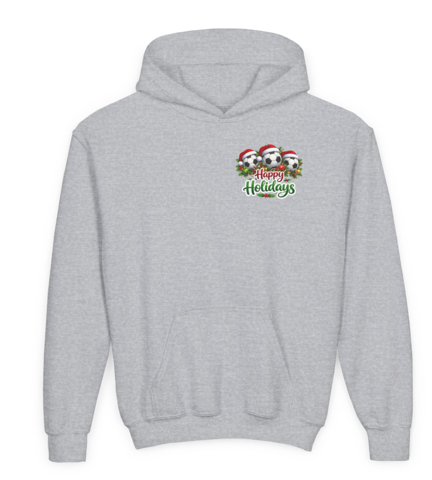 Soccer Christmas/Happy Holidays Soccer Hoodie