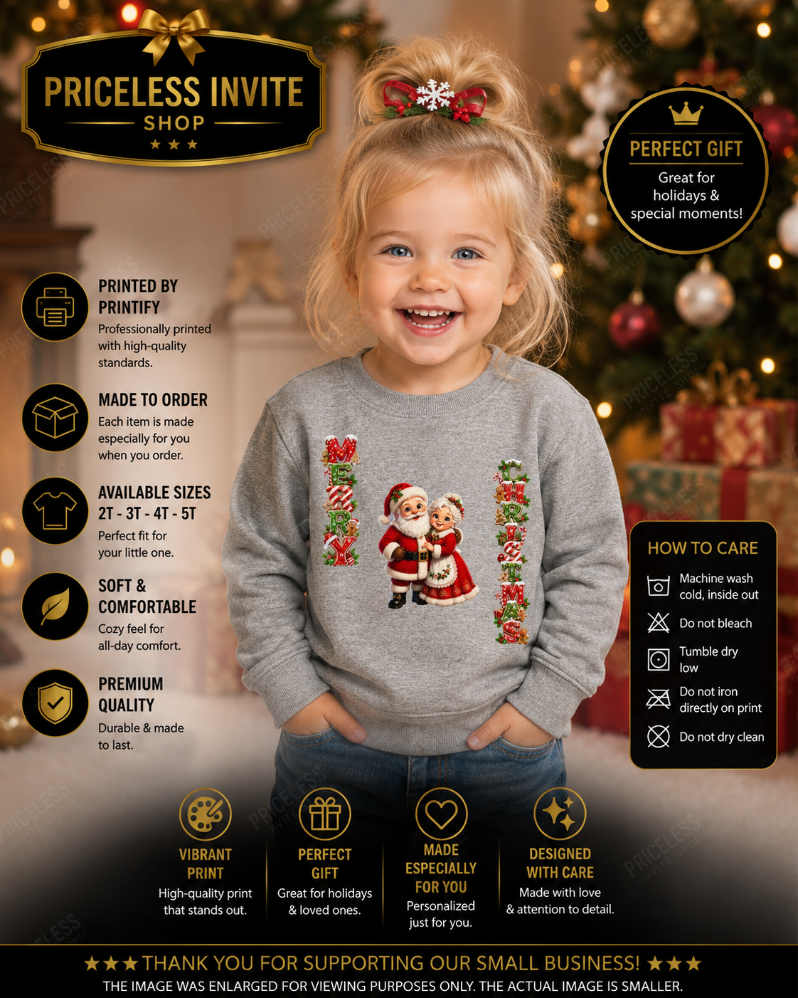 MERRY CHRISTMAS Toddler Sweatshirt
