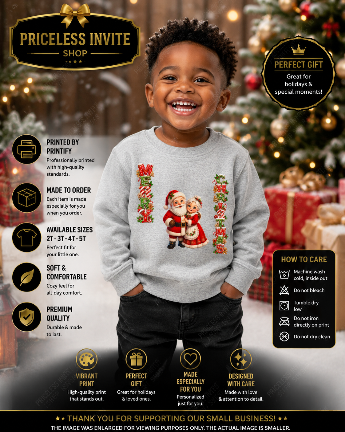 MERRY CHRISTMAS Toddler Sweatshirt