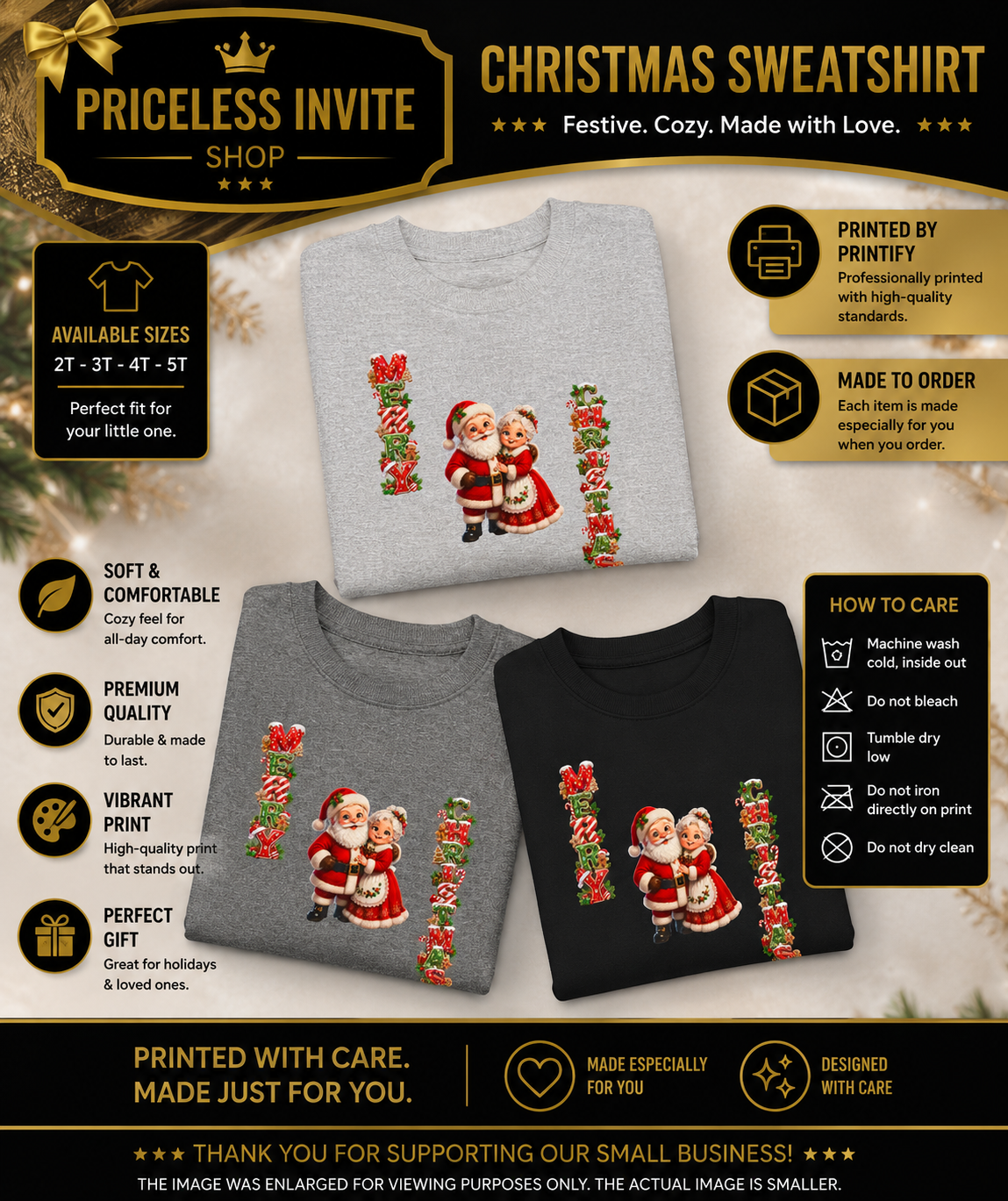 MERRY CHRISTMAS Toddler Sweatshirt
