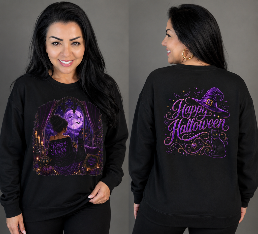 Boss Witch Halloween Crewneck Sweatshirt