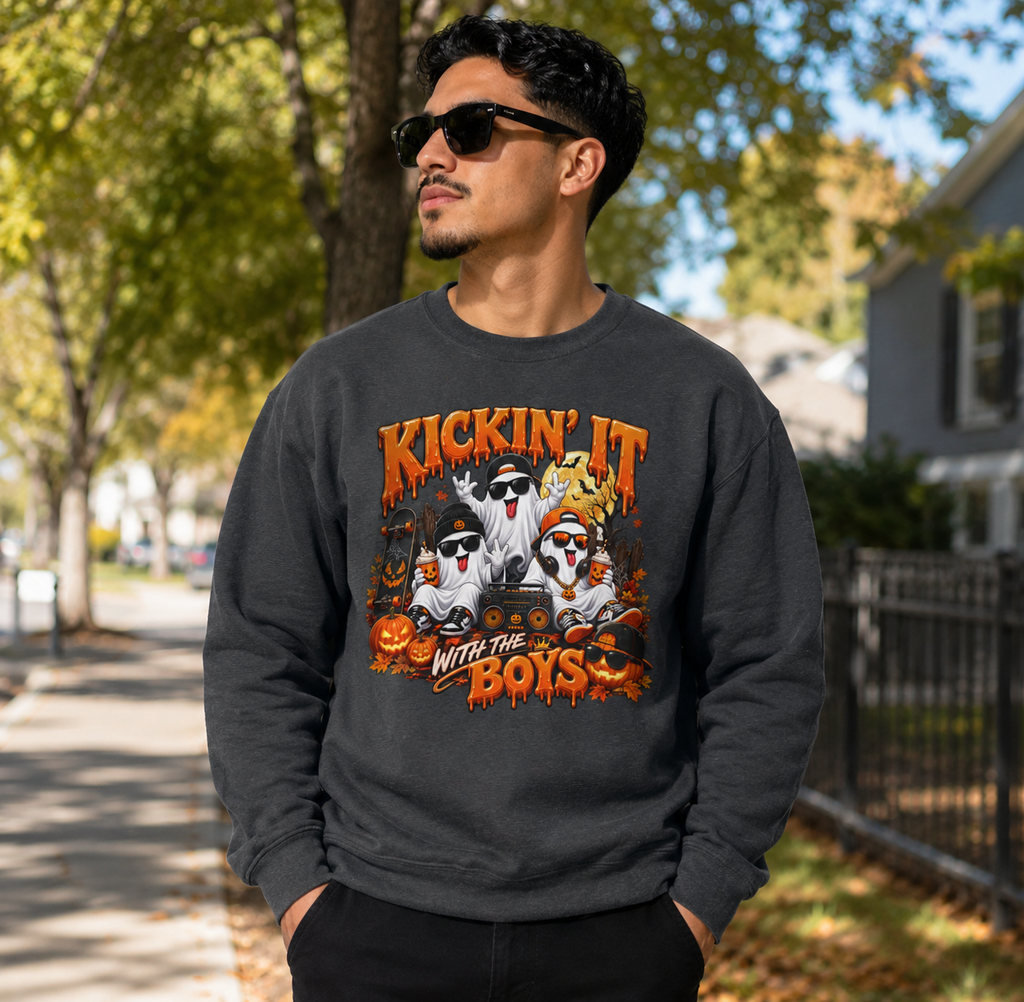 KICKIN IT WITH THE BOYS Unisex Heavy Blend™ Crewneck Sweatshirt