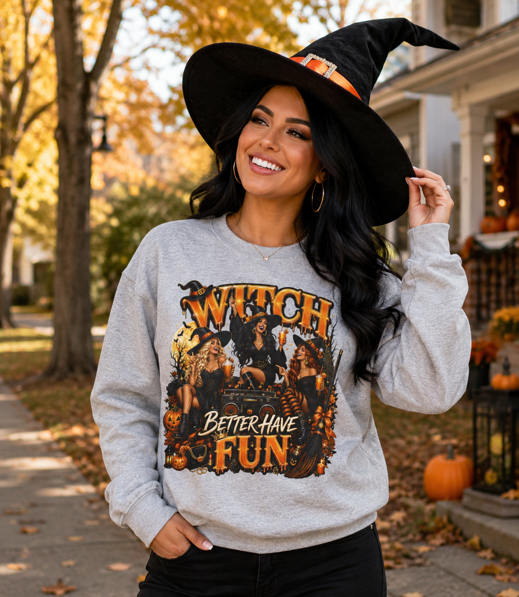 WITCH BETTER HAVE FUN TONIGHT Heavy Blend™ Crewneck Sweatshirt