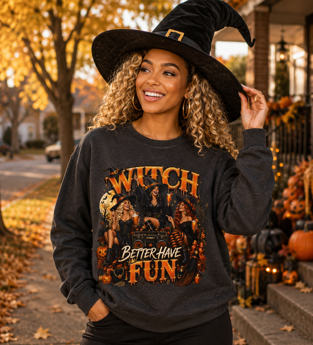 WITCH BETTER HAVE FUN TONIGHT Heavy Blend™ Crewneck Sweatshirt