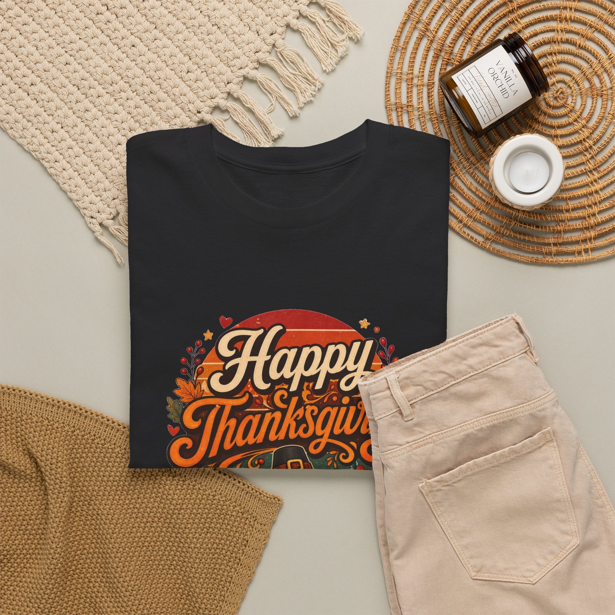 Happy Thanksgiving Unisex Heavy Cotton Tee