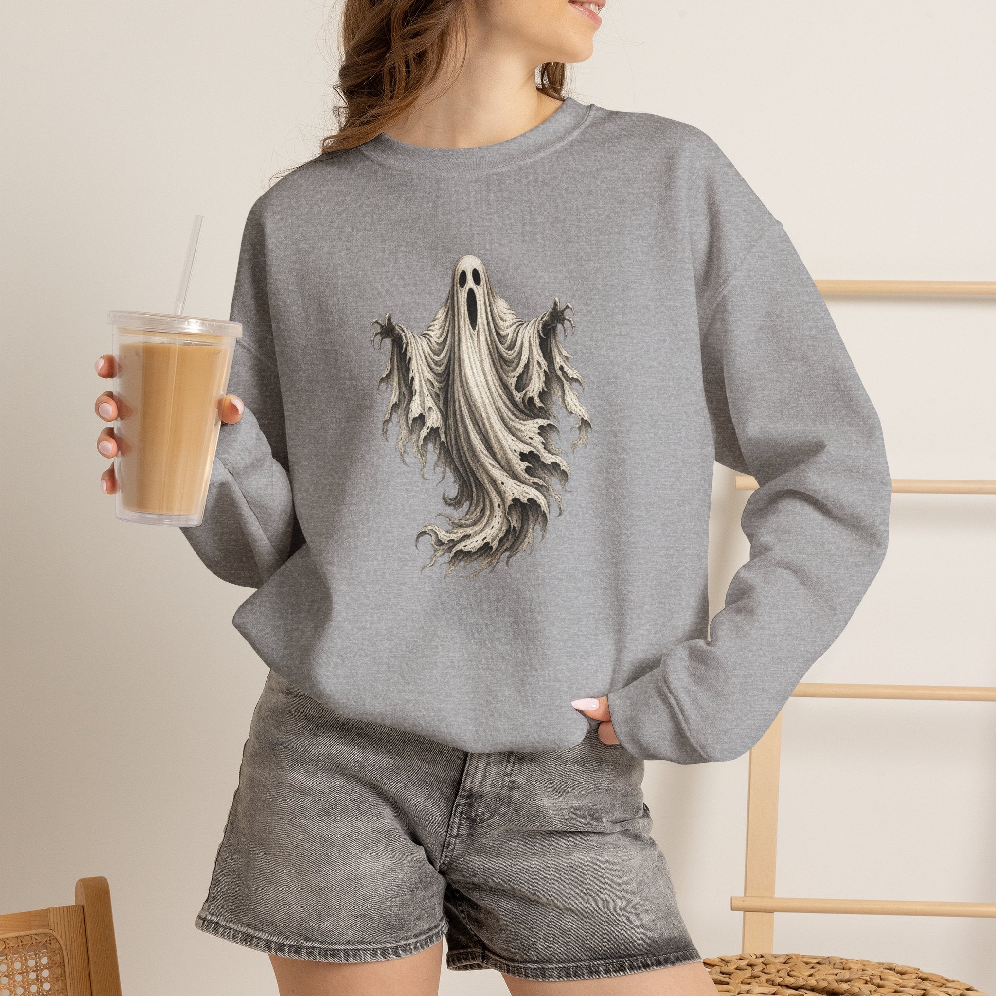 GHOST DON'T CARE Crewneck Sweatshirt