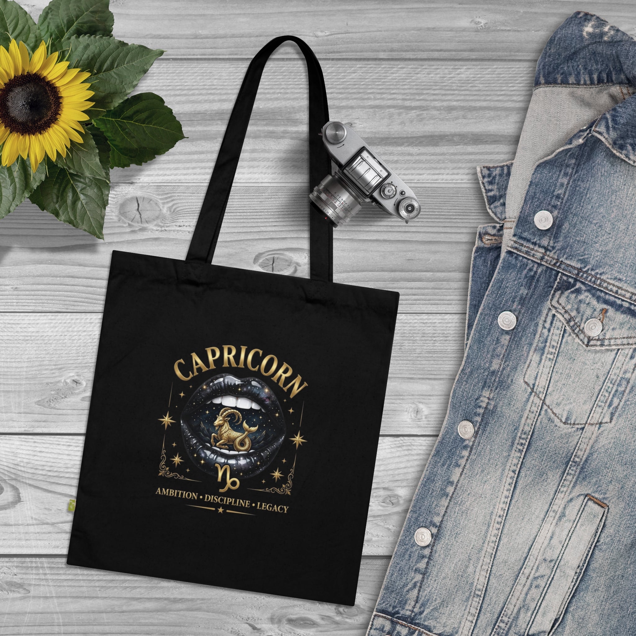 Capricorn Zodiac Celestial Tote Bag