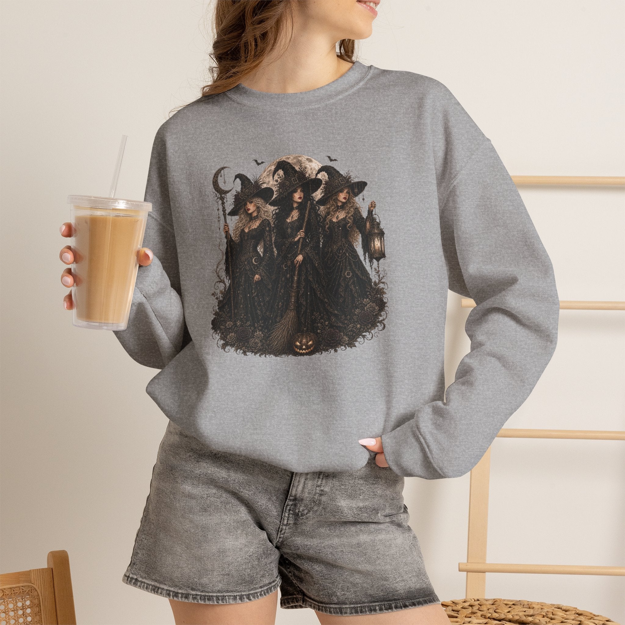 VINTAGE HALLOWEEN WITCHES Crewneck Sweatshirt