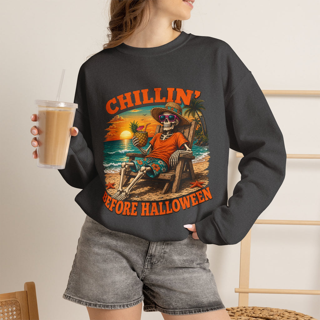 CHILLIN BEFORE HALLOWEEN Unisex Heavy Blend™ Crewneck Sweatshirt
