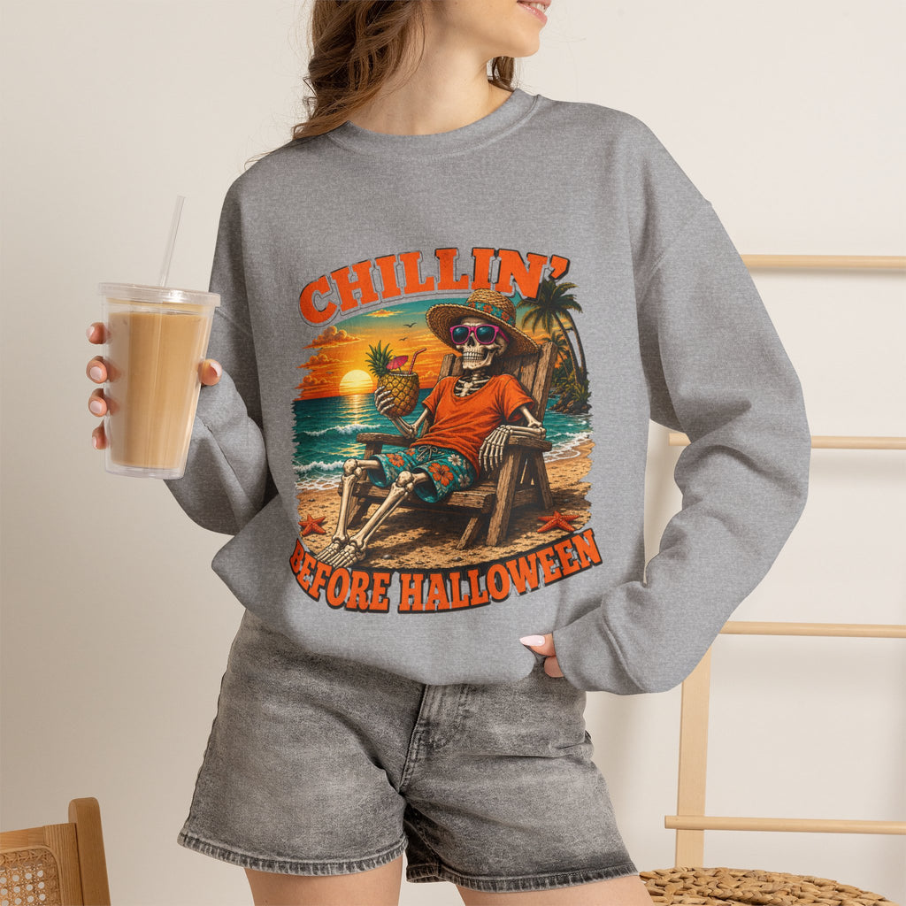 CHILLIN BEFORE HALLOWEEN Unisex Heavy Blend™ Crewneck Sweatshirt
