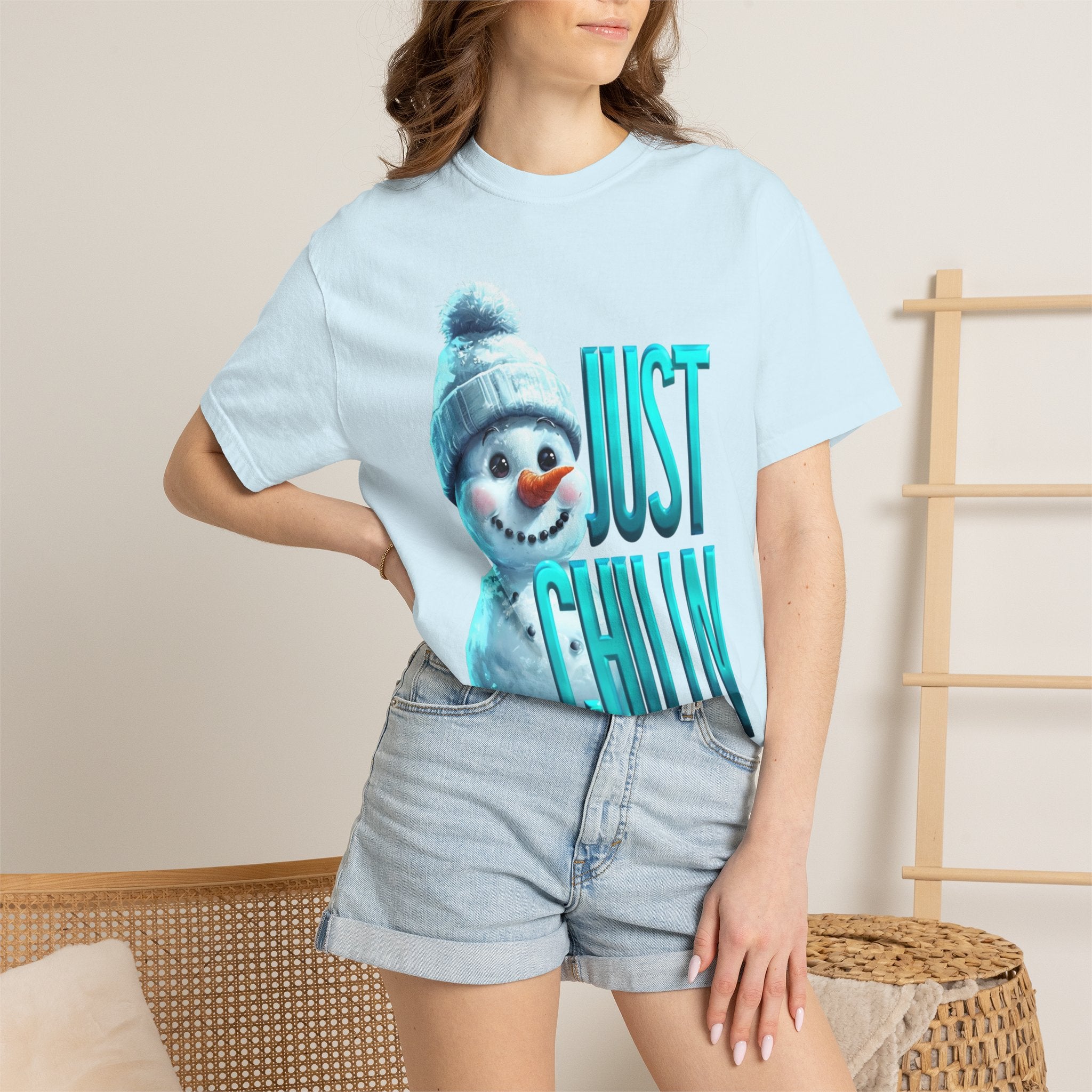 JUST CHILLN SNOWMAN Unisex Garment-Dyed T-shirt