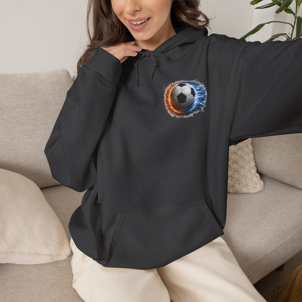 Soccer Player Hoodie, Fierce Bold Powerful Soccer Sweatshirt, Soccer Dad Gift, Athletic Hoodie