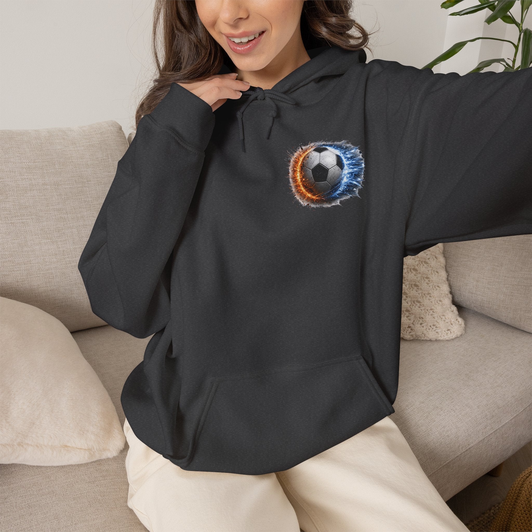 Soccer Player Hoodie, Fierce Bold Powerful Soccer Sweatshirt, Soccer Dad Gift, Athletic Hoodie