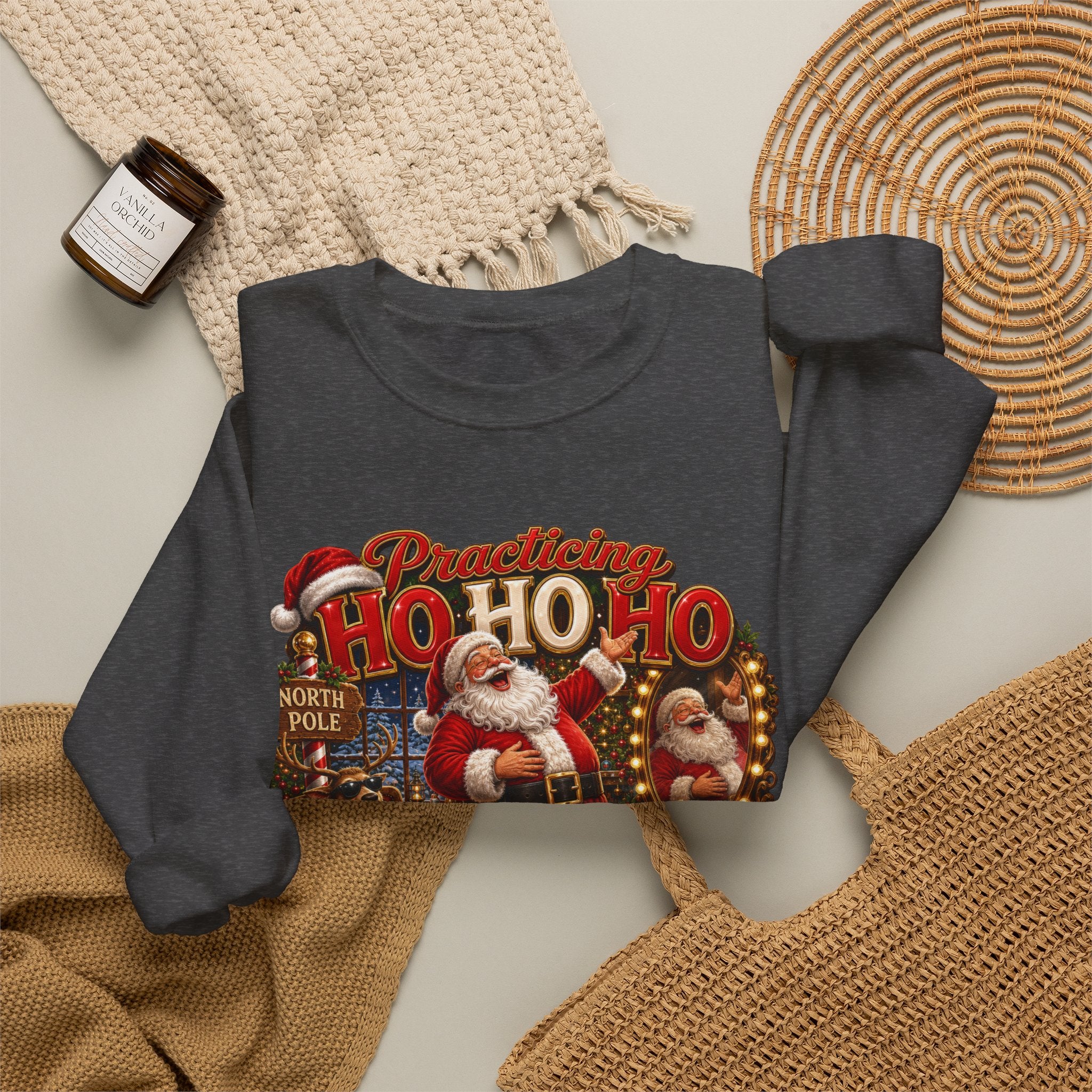 SANTA  PRACTICING HOHOHO Unisex Heavy Blend™ Crewneck Sweatshirt