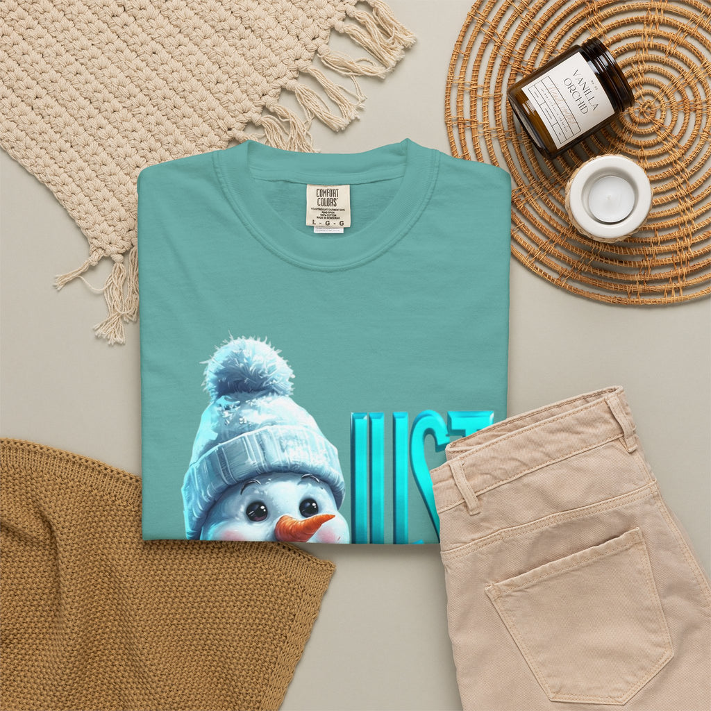 JUST CHILLN SNOWMAN Unisex Garment-Dyed T-shirt