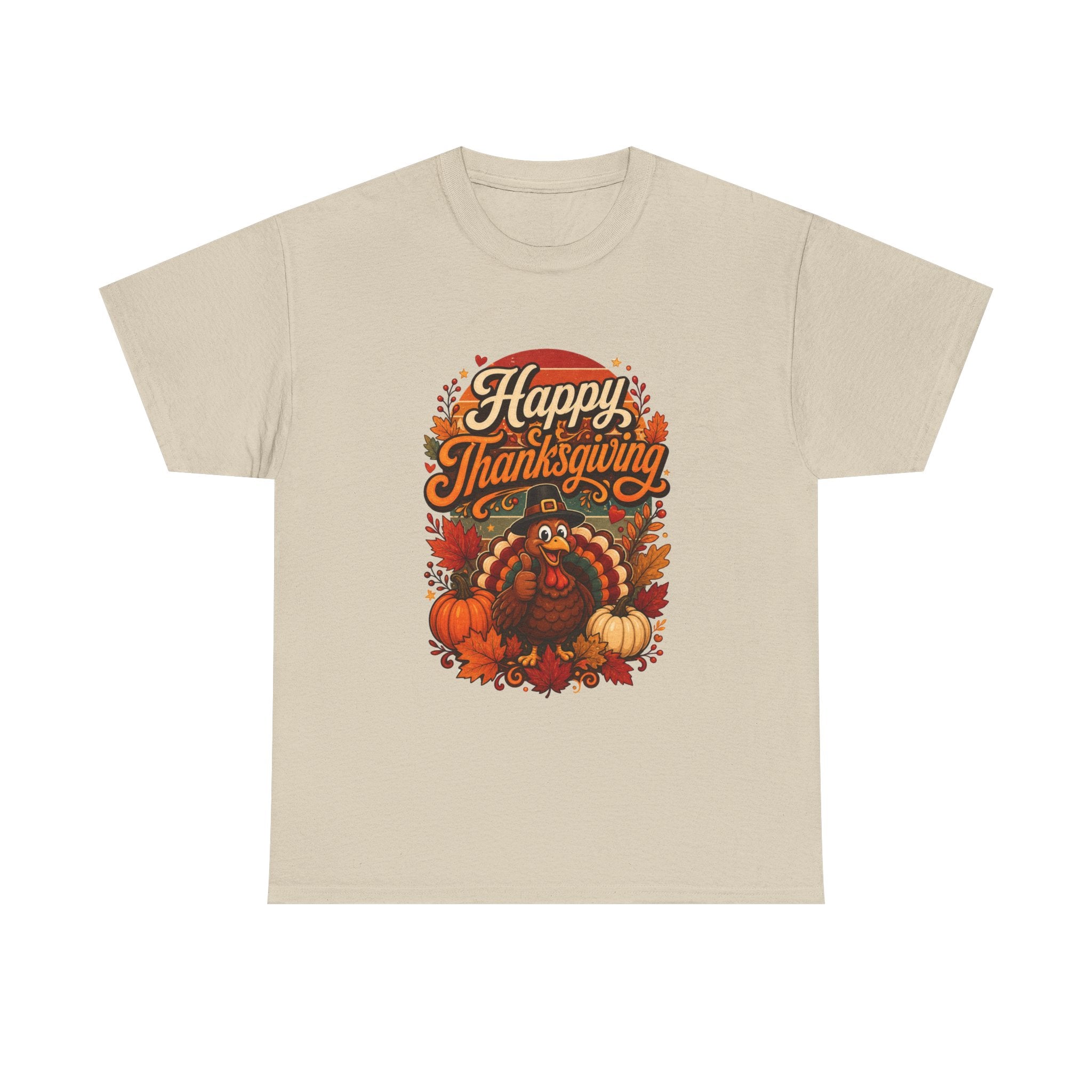 Happy Thanksgiving Unisex Heavy Cotton Tee