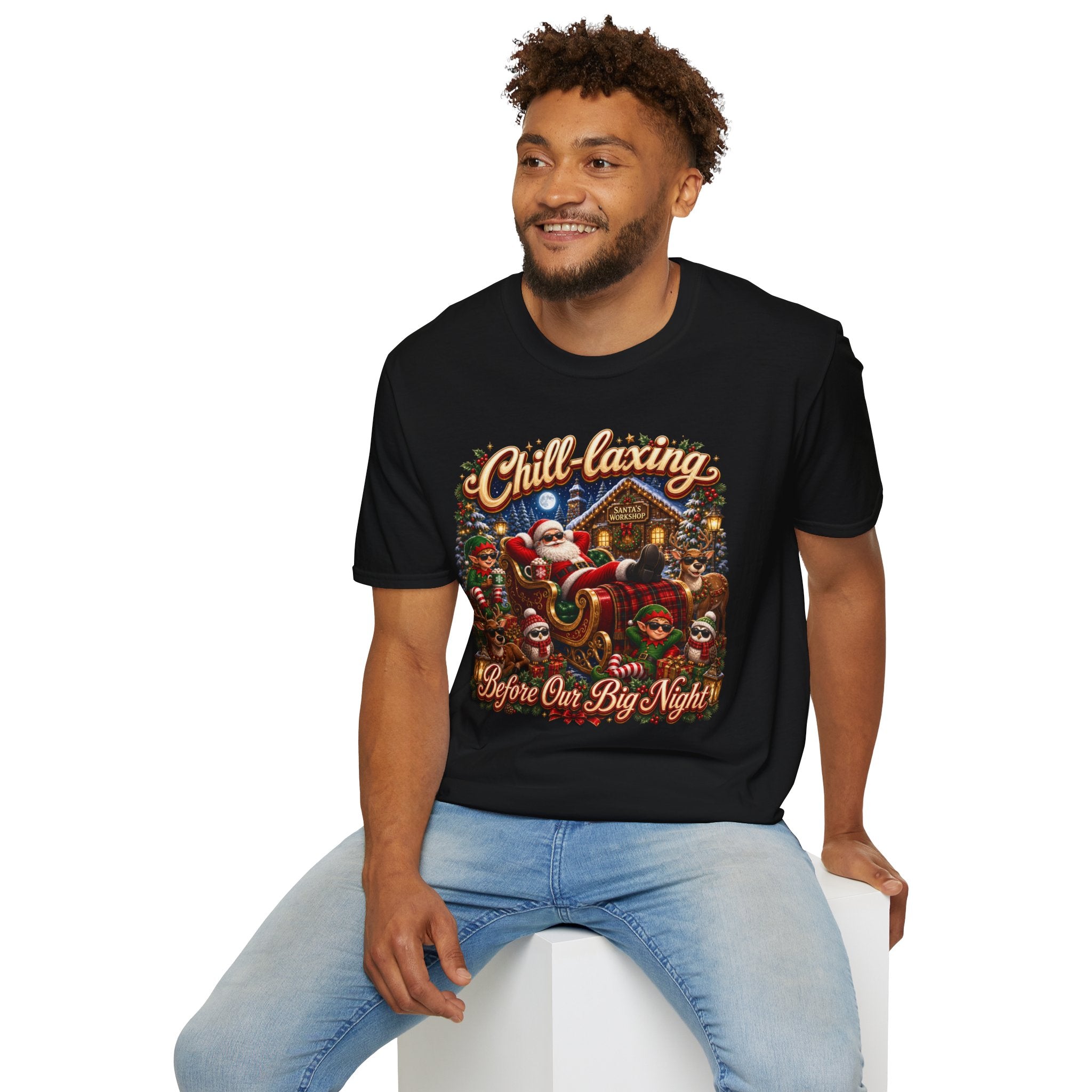 JUST CHILLIN SANTA Unisex Softstyle T-Shirt