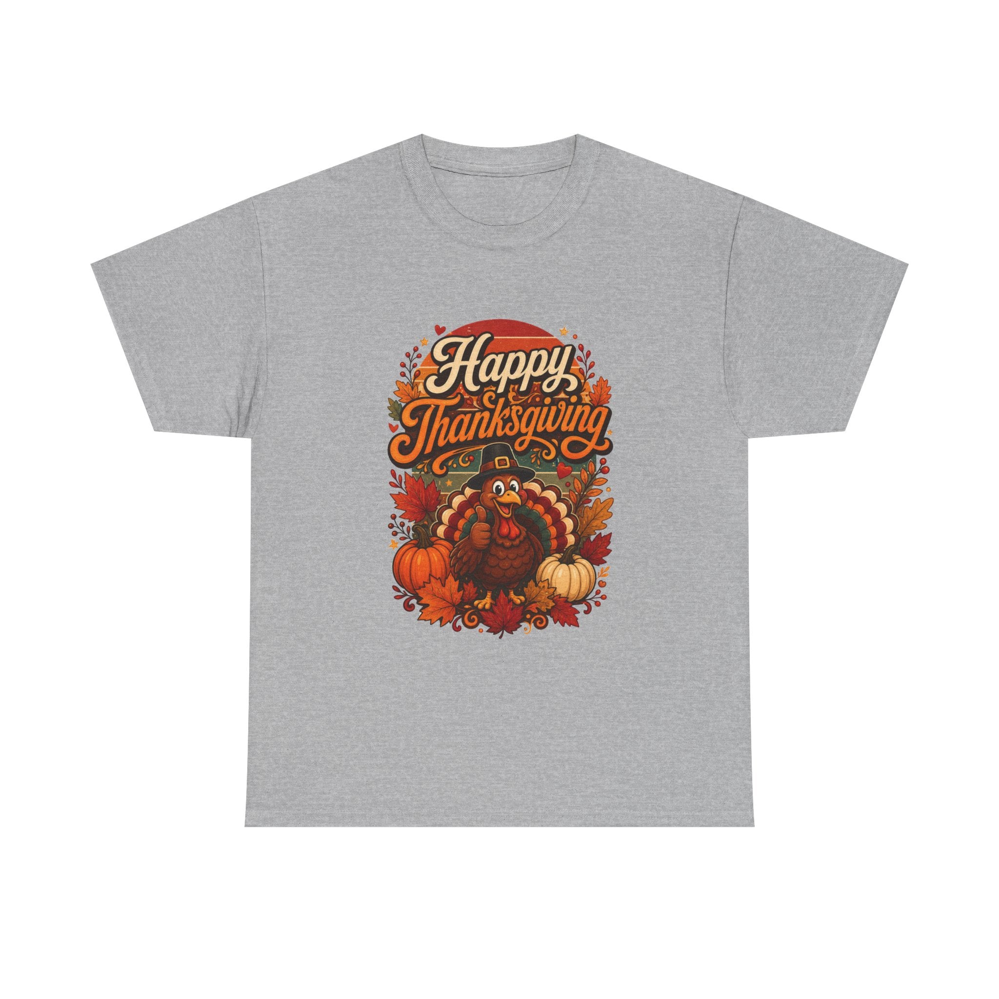 Happy Thanksgiving Unisex Heavy Cotton Tee
