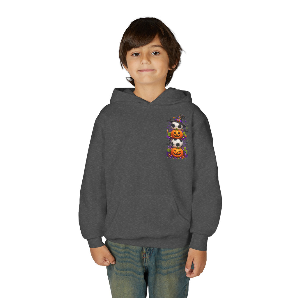 Kids Halloween Soccer Hoodie | Youth Trick or Treat Soccer Pullover | Happy Halloween Soccer Ball Hoodie | Boys Fall Hoodie | Soccer Player Gift