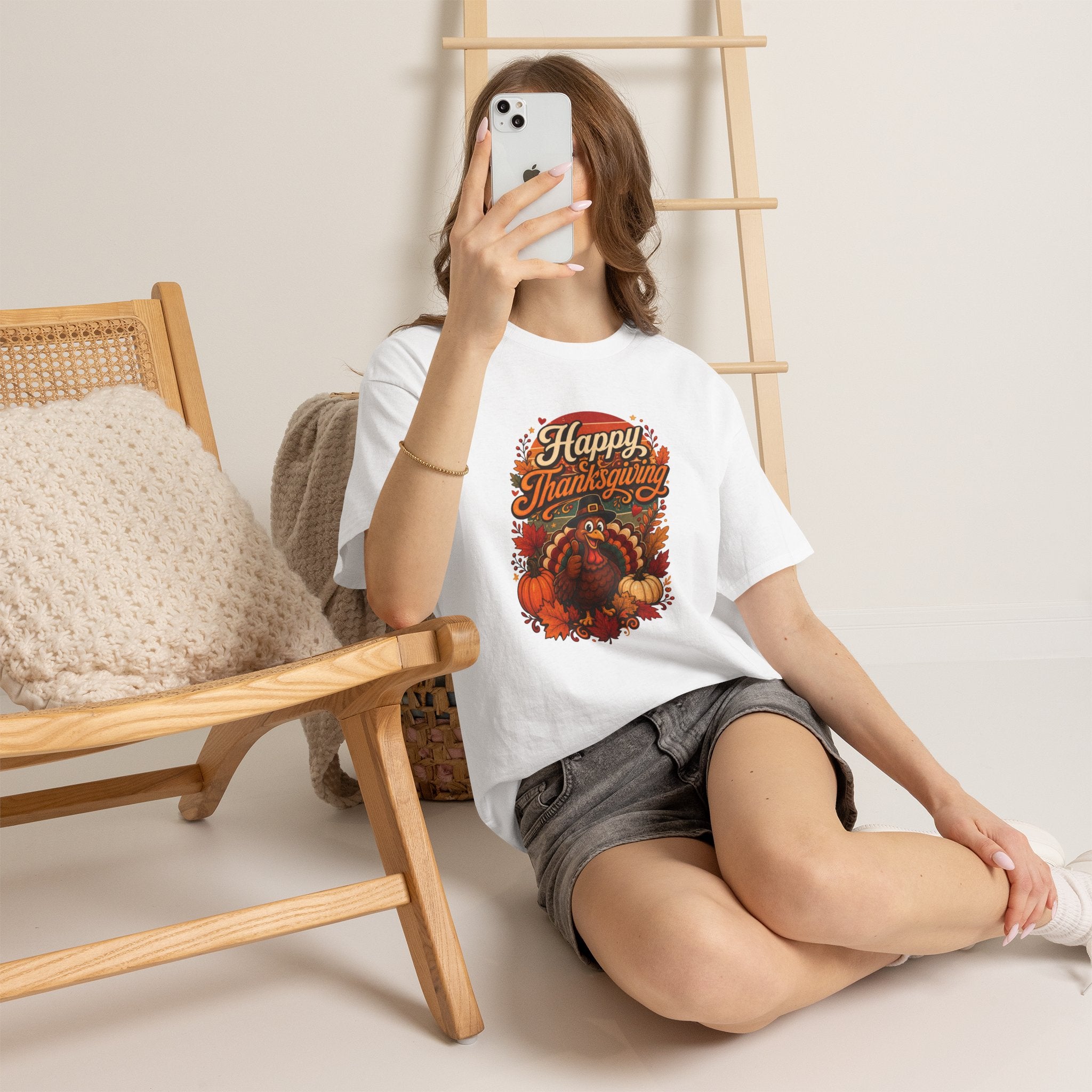 Happy Thanksgiving Unisex Heavy Cotton Tee
