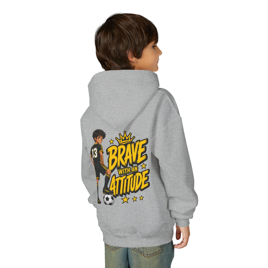 Soccer Boy Hoodie | Brave Beats Attitude | Premium Soccer Hoodie| Premium Soccer Hoodie