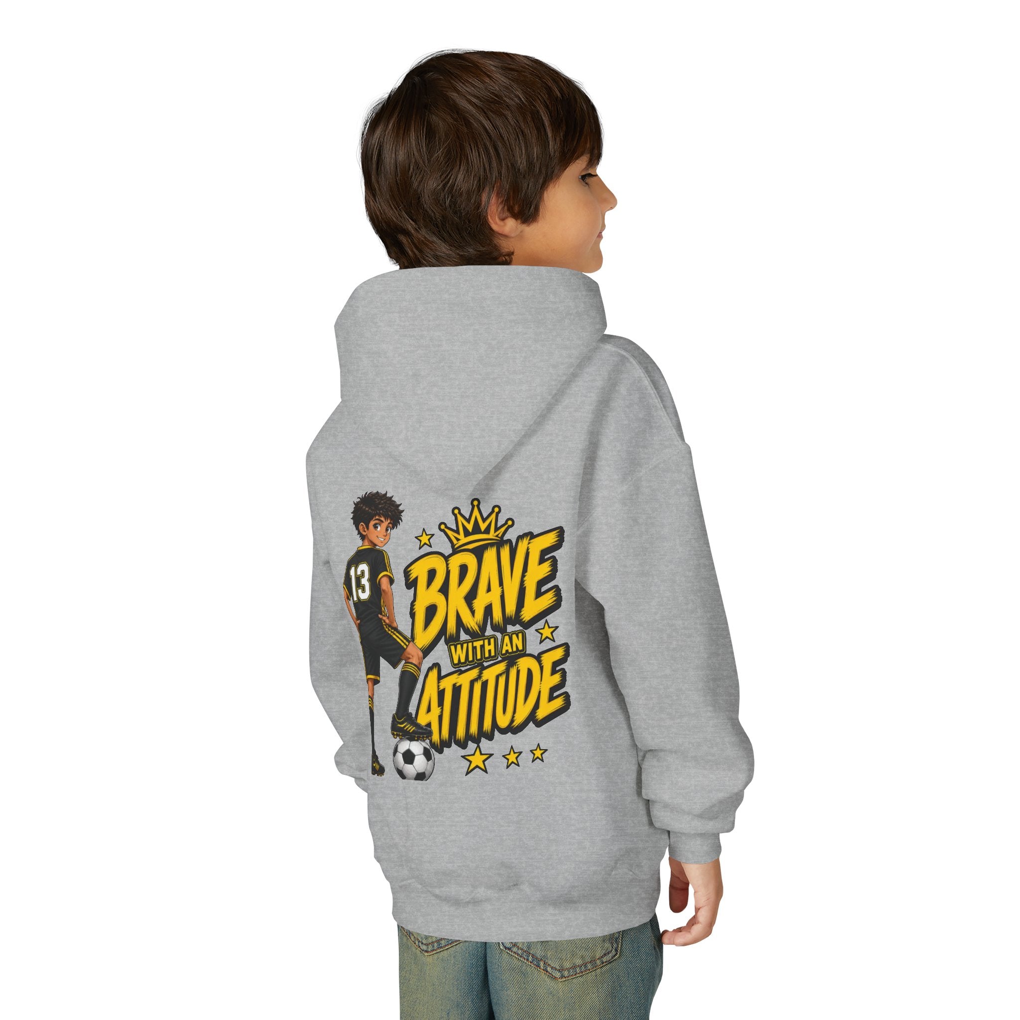 Soccer Boy Hoodie | Brave Beats Attitude | Premium Soccer Hoodie| Premium Soccer Hoodie