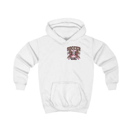 Girls Pink Bow Soccer Hoodie
