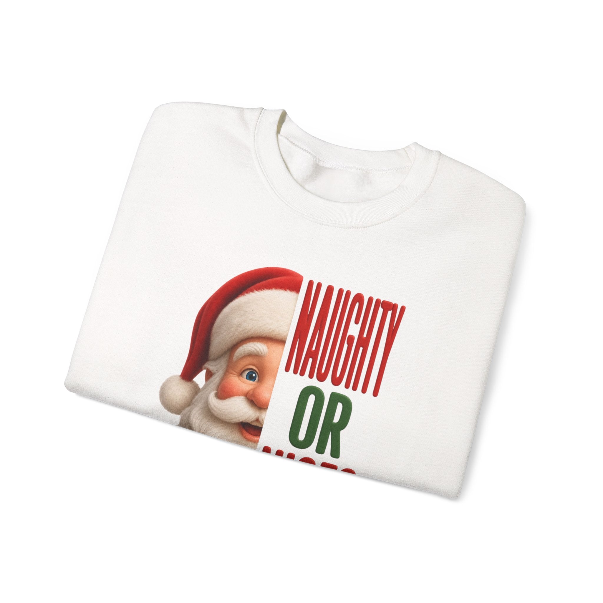 NAUGHTY OR NICE SANTA Unisex Heavy Blend™ Crewneck Sweatshirt