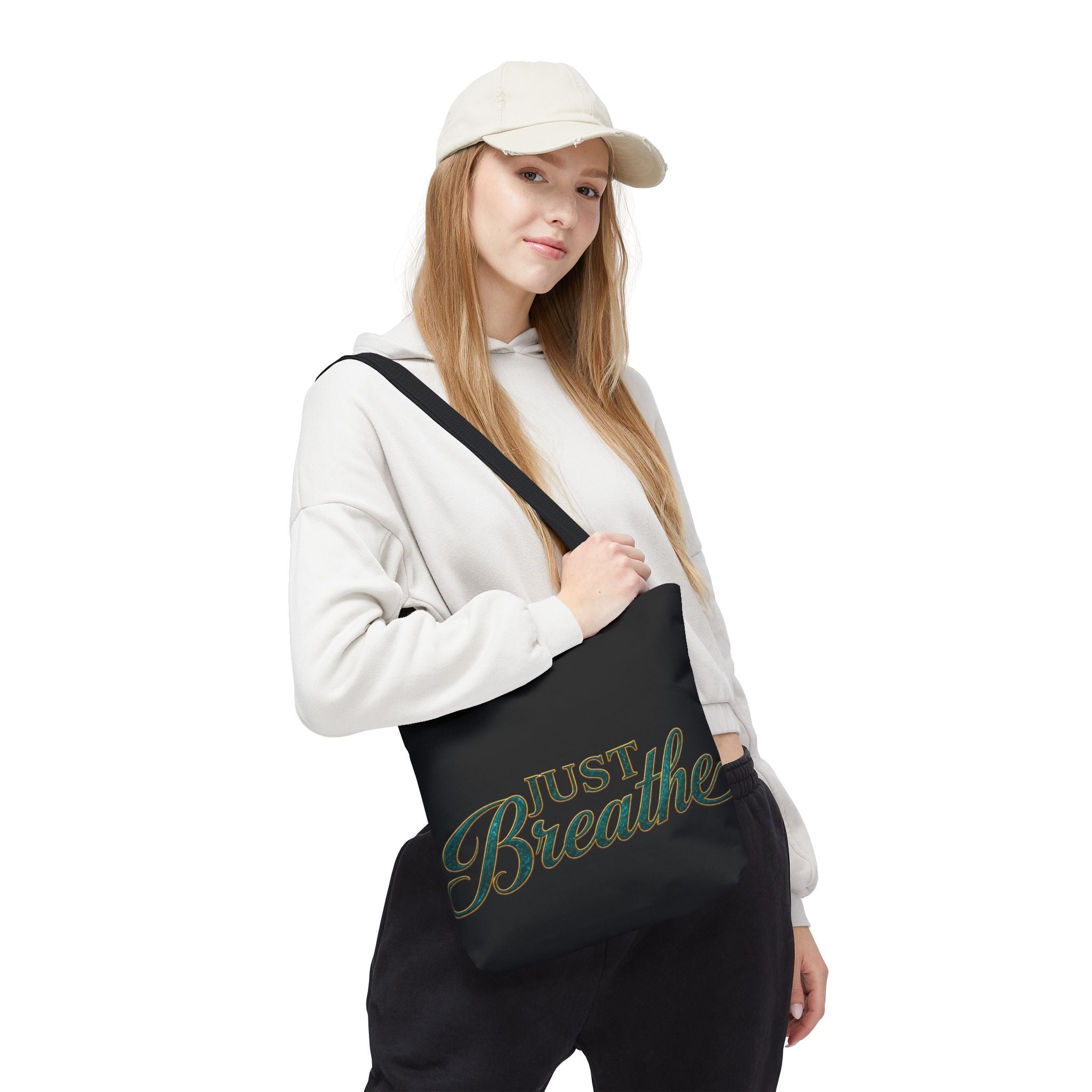 JUST BREATHE Tote Bag (AOP)