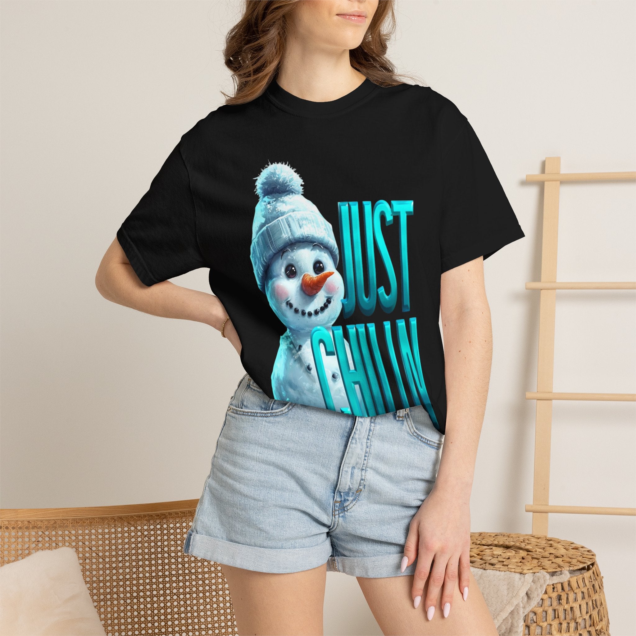 JUST CHILLN SNOWMAN Unisex Garment-Dyed T-shirt
