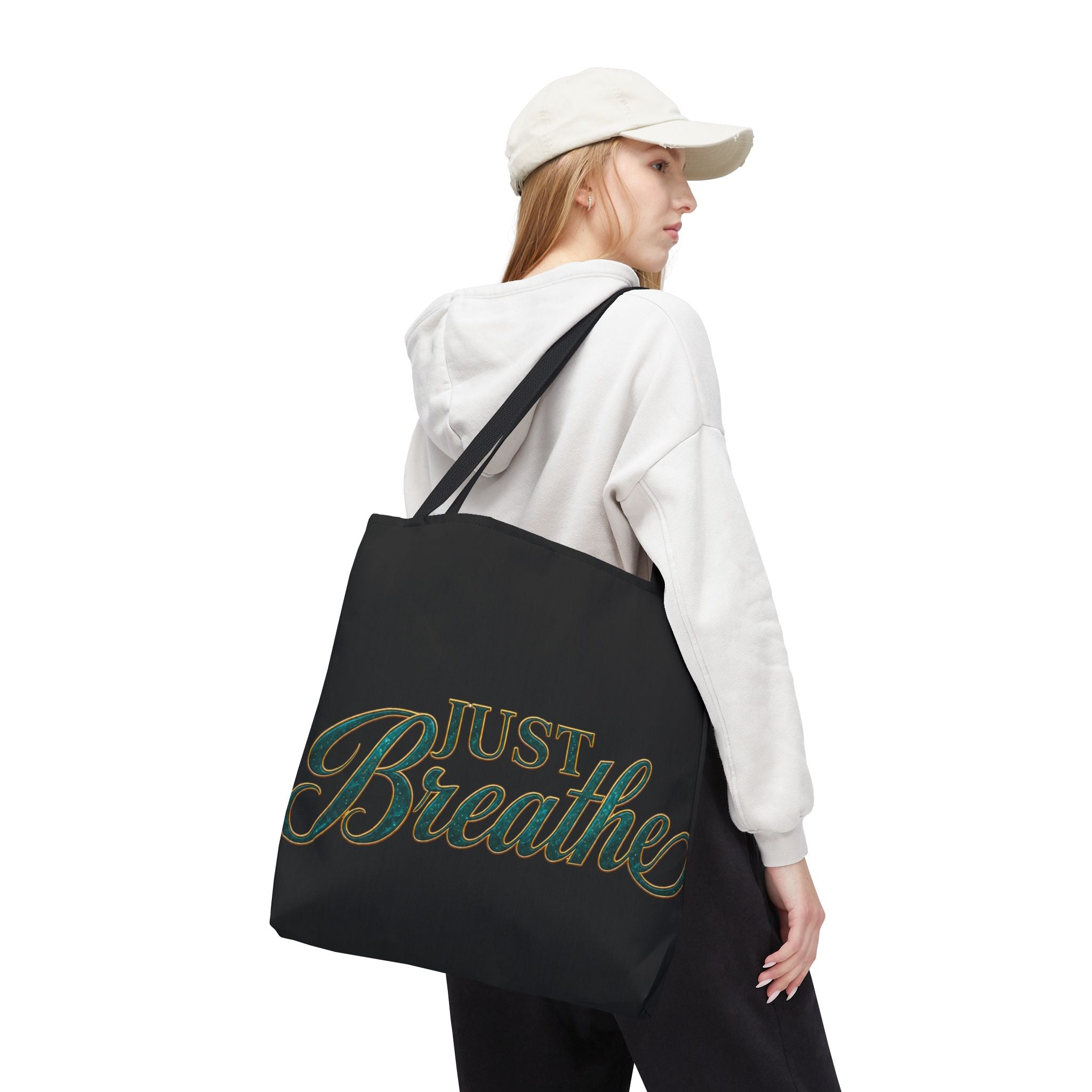 JUST BREATHE Tote Bag (AOP)