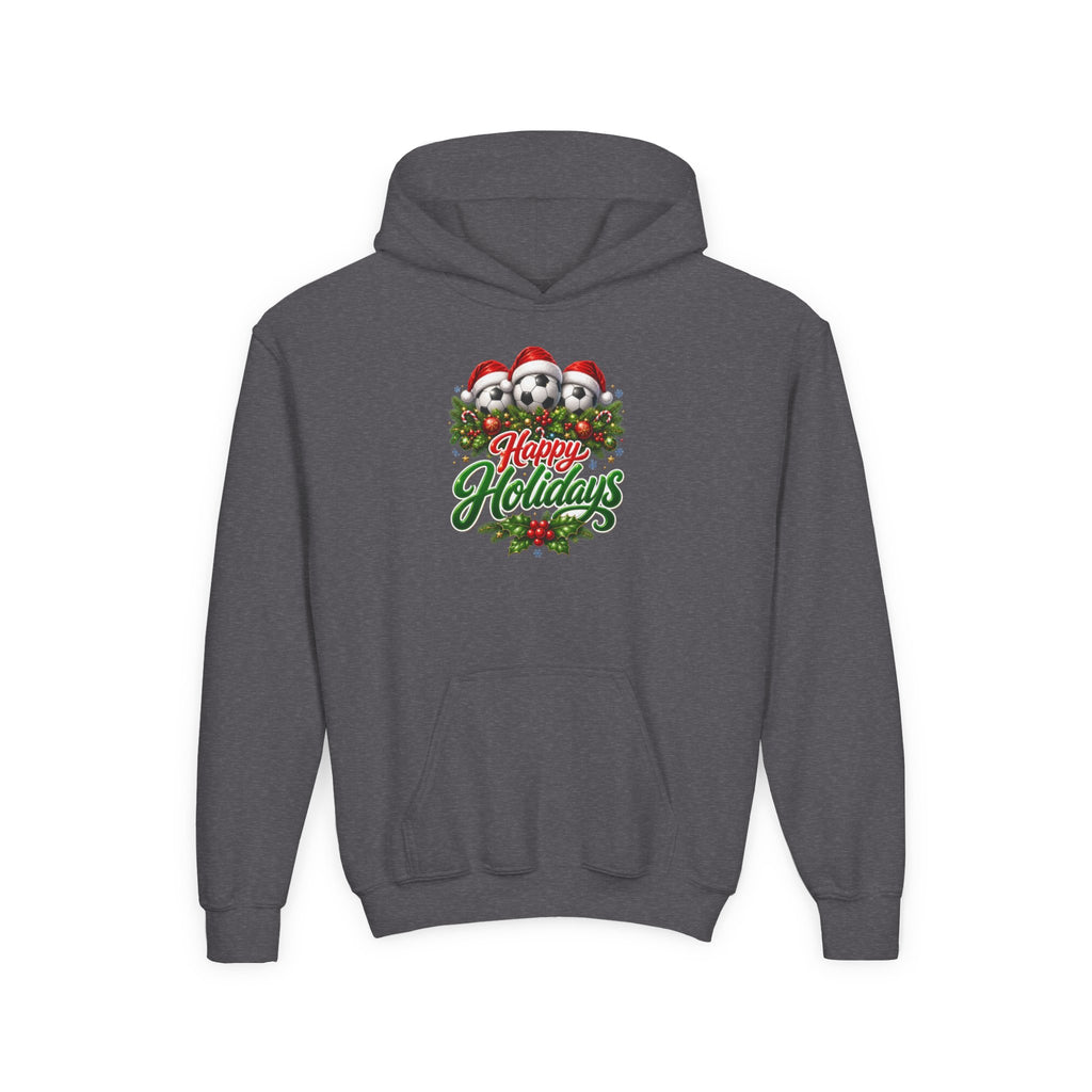 HAPPY HOLIDAY SOCCER YOUTH HODDIE (IMAGE INCREASE FOR VIEWING PURPOSE ONLY) ORIGINAL SLIGHT SMALLER