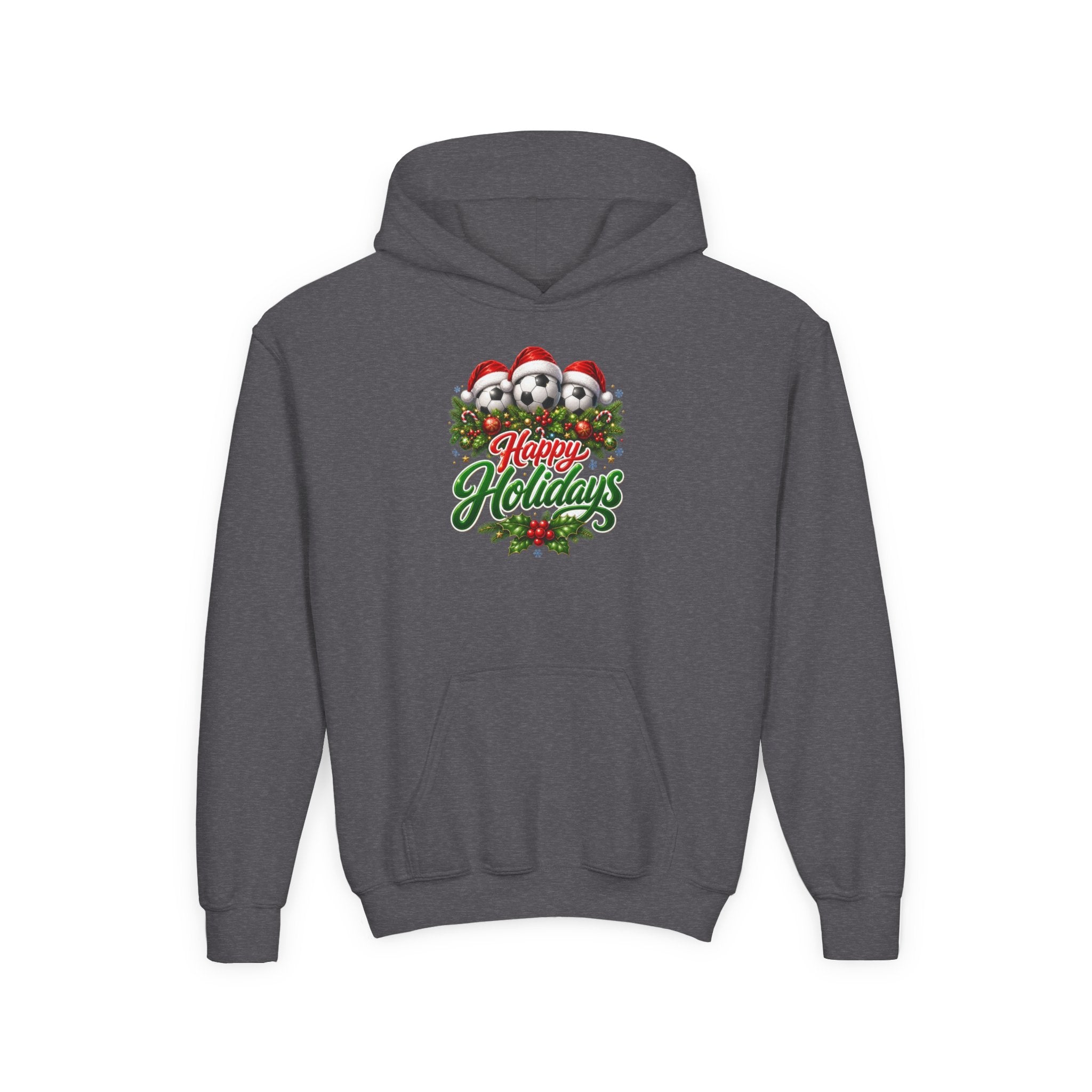 HAPPY HOLIDAY SOCCER YOUTH HODDIE (IMAGE INCREASE FOR VIEWING PURPOSE ONLY) ORIGINAL SLIGHT SMALLER