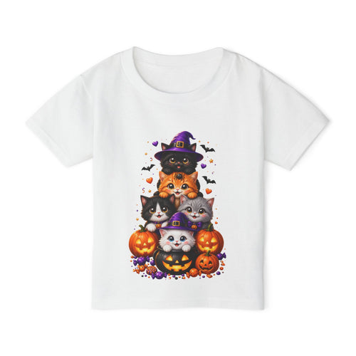 Cute Halloween Kittens Toddler Shirt | Halloween Cat Kids Tee | Pumpkin Cat Graphic Tee