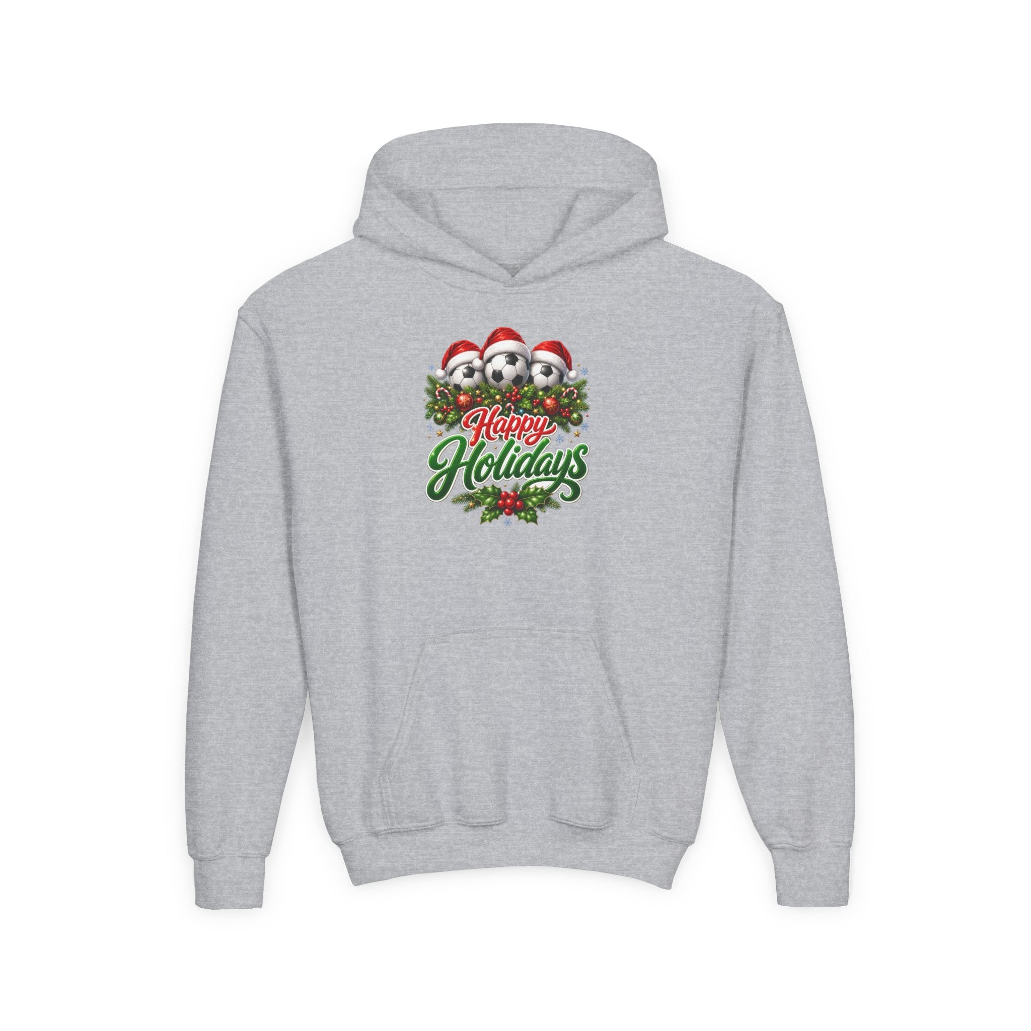 HAPPY HOLIDAY SOCCER YOUTH HODDIE (IMAGE INCREASE FOR VIEWING PURPOSE ONLY) ORIGINAL SLIGHT SMALLER