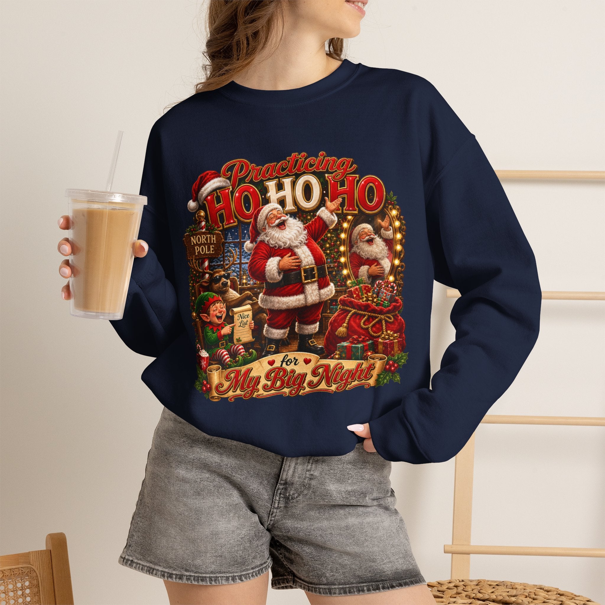 SANTA  PRACTICING HOHOHO Unisex Heavy Blend™ Crewneck Sweatshirt