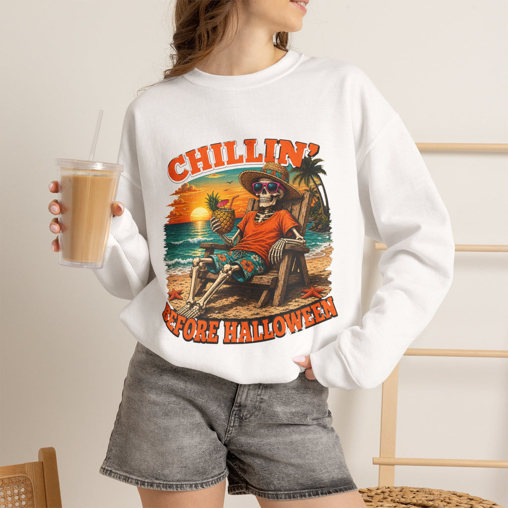 CHILLIN BEFORE HALLOWEEN Unisex Heavy Blend™ Crewneck Sweatshirt