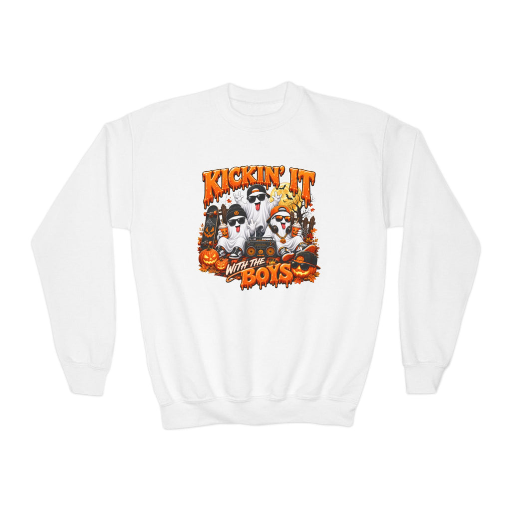 KICKIN WITH THE BOYS Youth Crewneck Sweatshirt