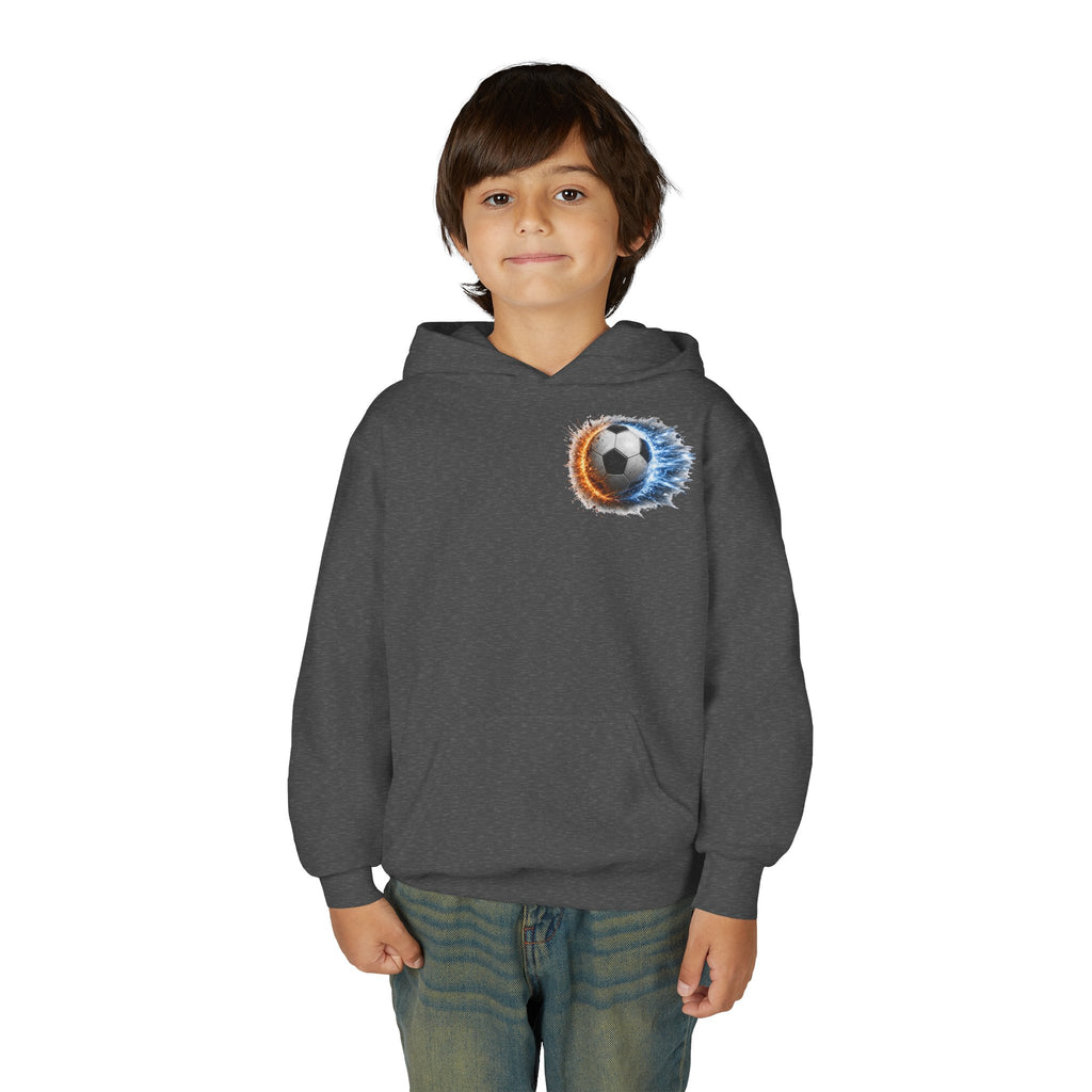 Fierce. Bold. Powerful. Soccer Hoodie | Kids Soccer Sweatshirt | Youth Soccer Gift Soccer Ball Graphic Youth Hoodie