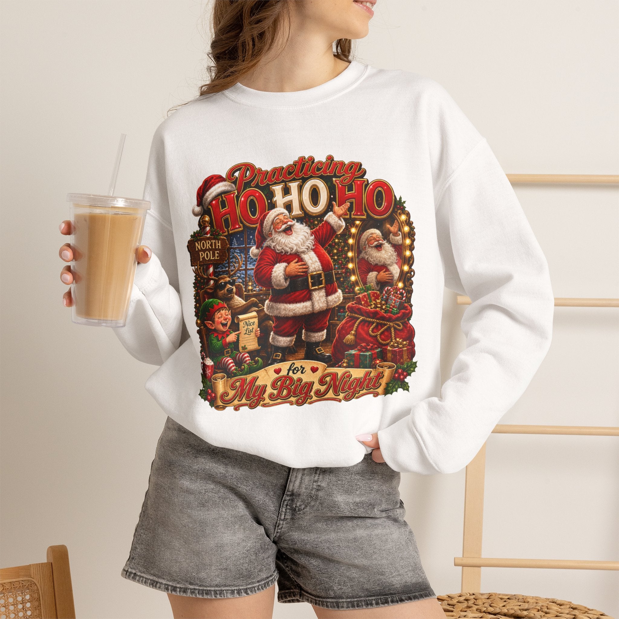 SANTA  PRACTICING HOHOHO Unisex Heavy Blend™ Crewneck Sweatshirt