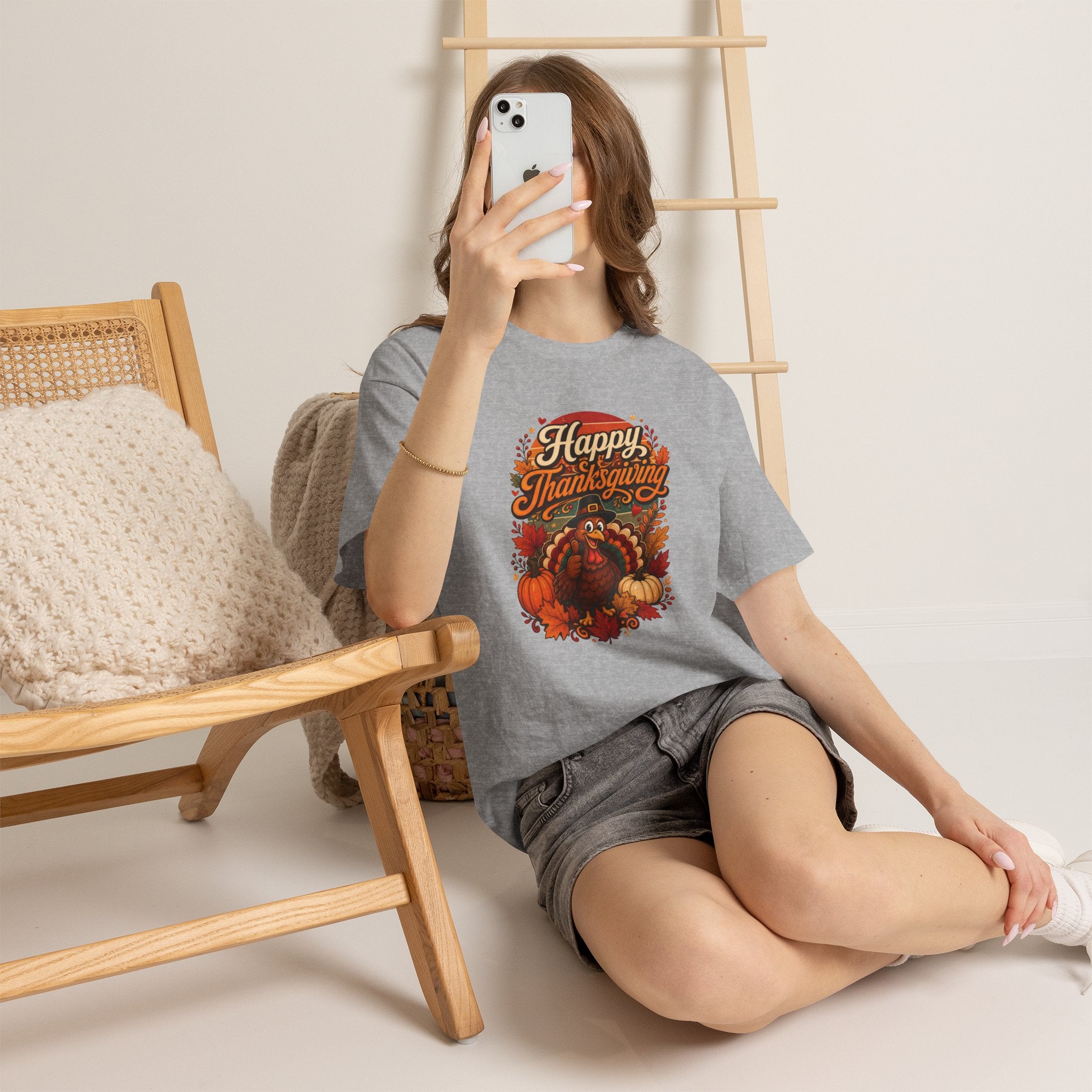 Happy Thanksgiving Unisex Heavy Cotton Tee