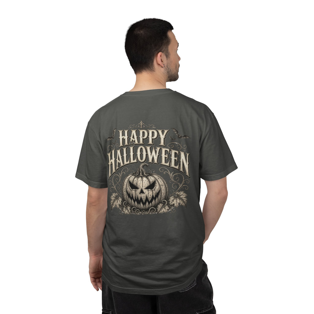 VINTAGE CREEPY PUMPKIN T-SHIRT Unisex Garment-Dyed T-shirt