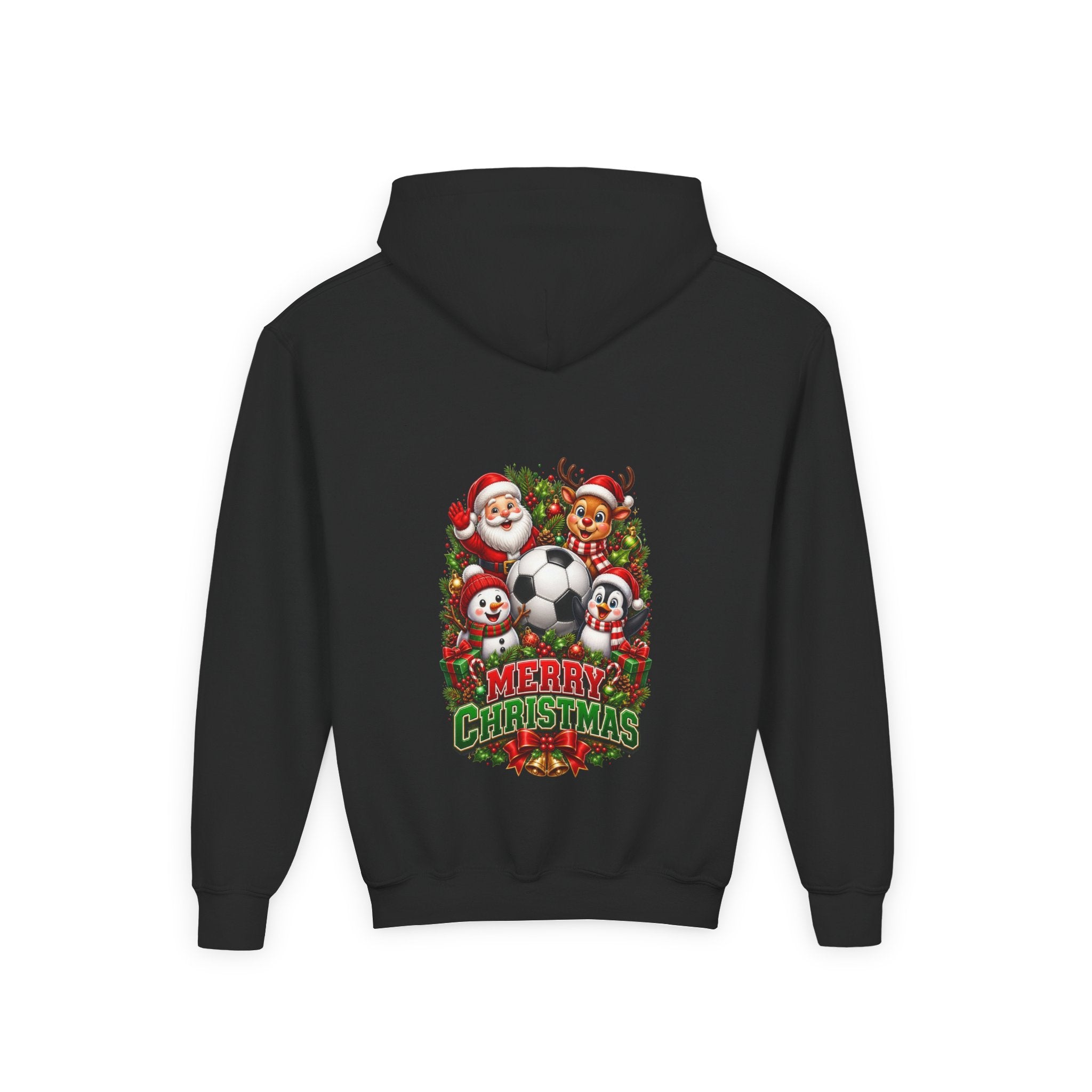 HAPPY HOLIDAY SOCCER YOUTH HODDIE (IMAGE INCREASE FOR VIEWING PURPOSE ONLY) ORIGINAL SLIGHT SMALLER