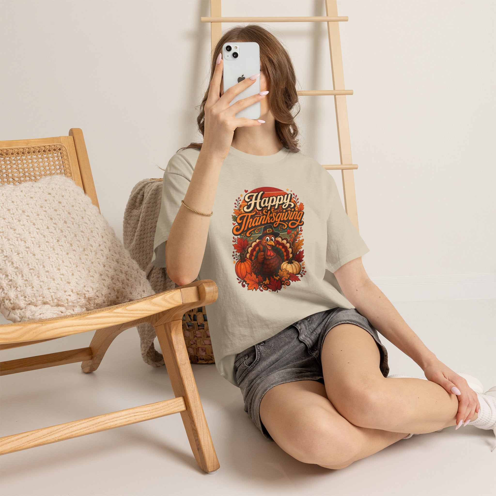 Happy Thanksgiving Unisex Heavy Cotton Tee